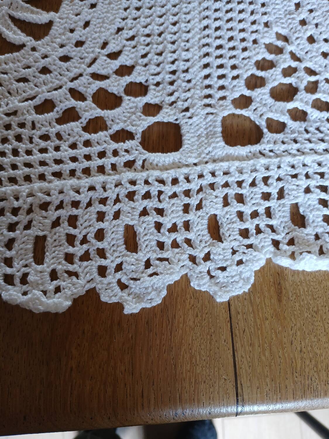 Dessus de lit ancien en crochet fait main