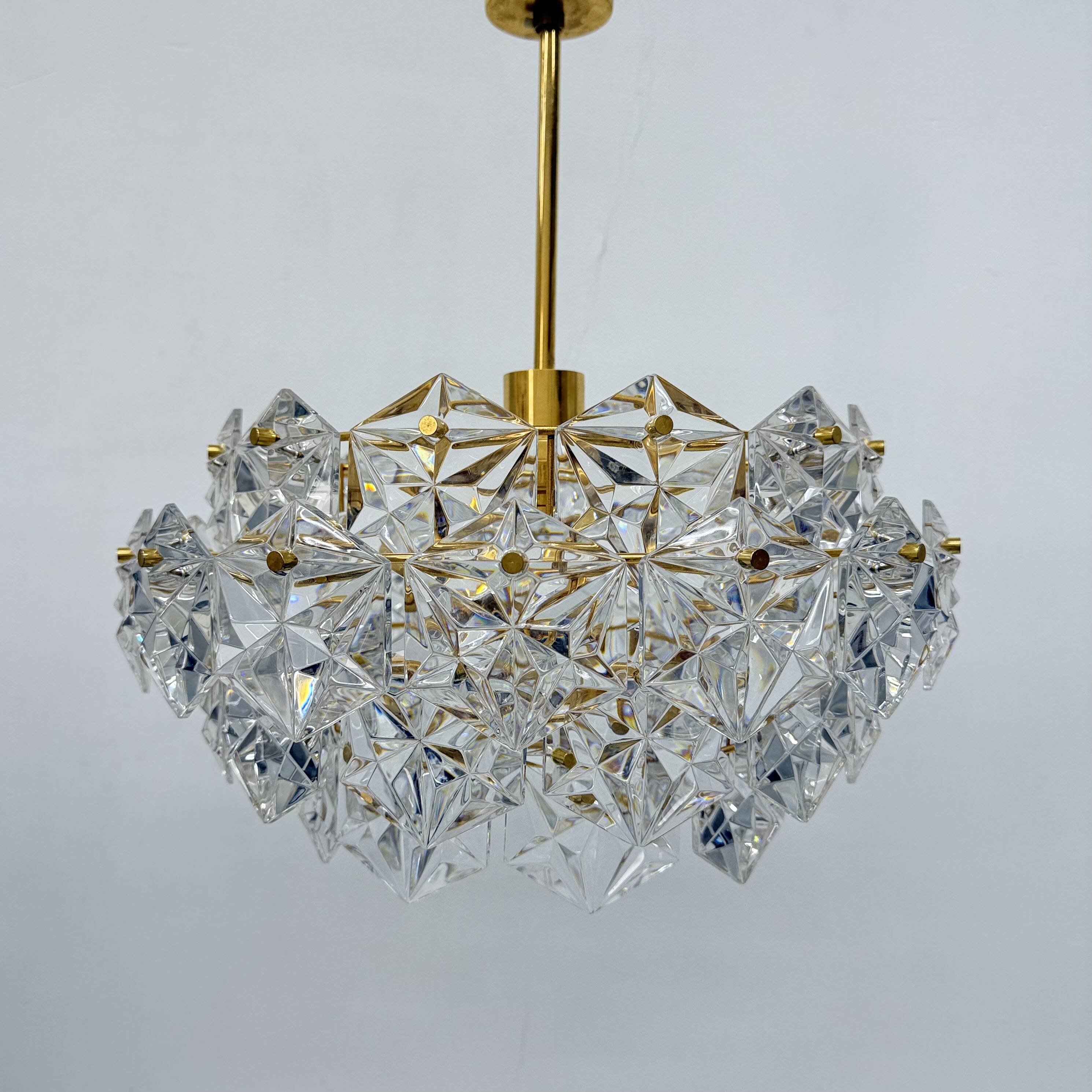 Kinkeldy chandelier with crystal , 1970s