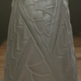Vase art deco pressed glass