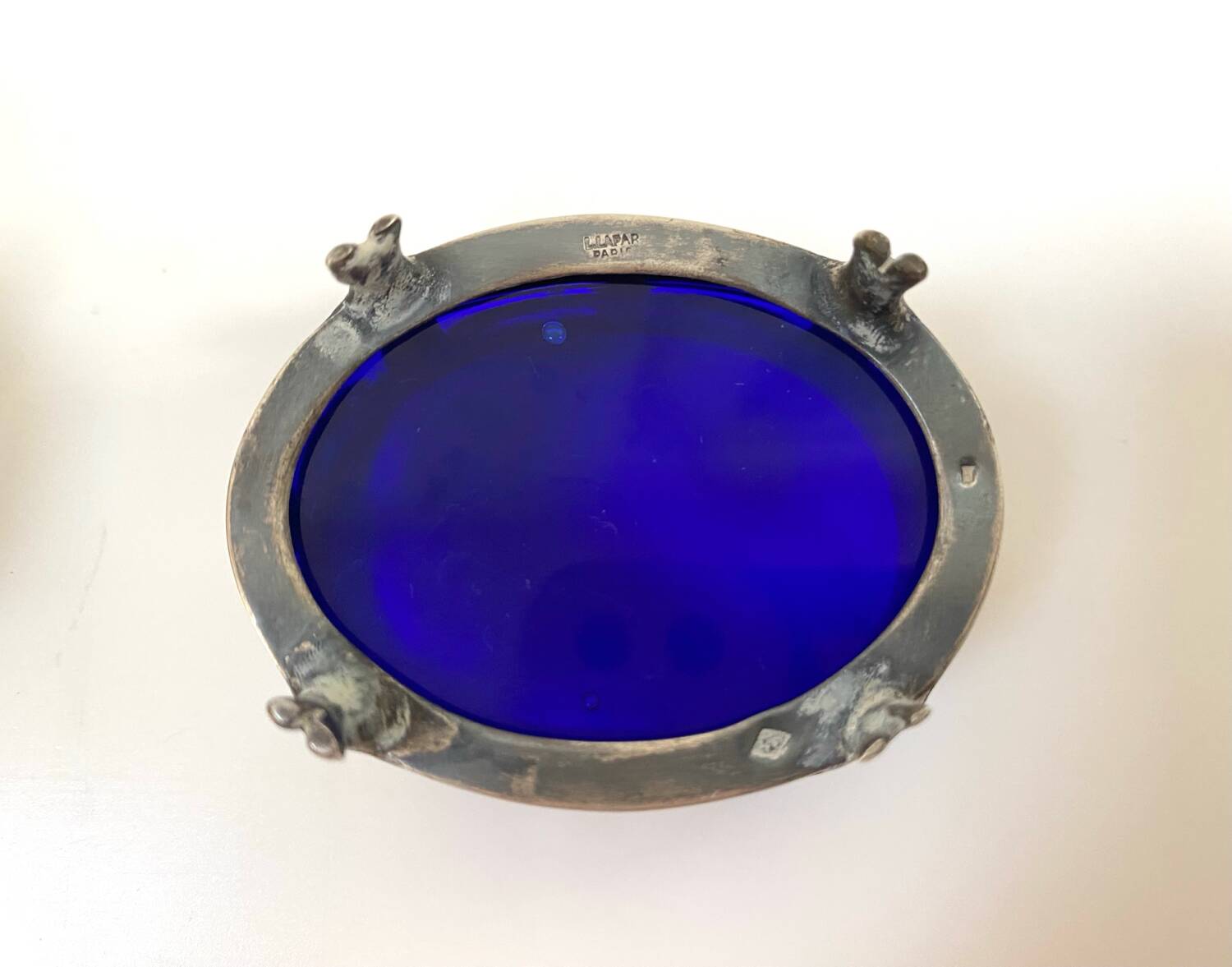 Paire de salerons en argent massif - Orfèvre Léon Lapar 1880