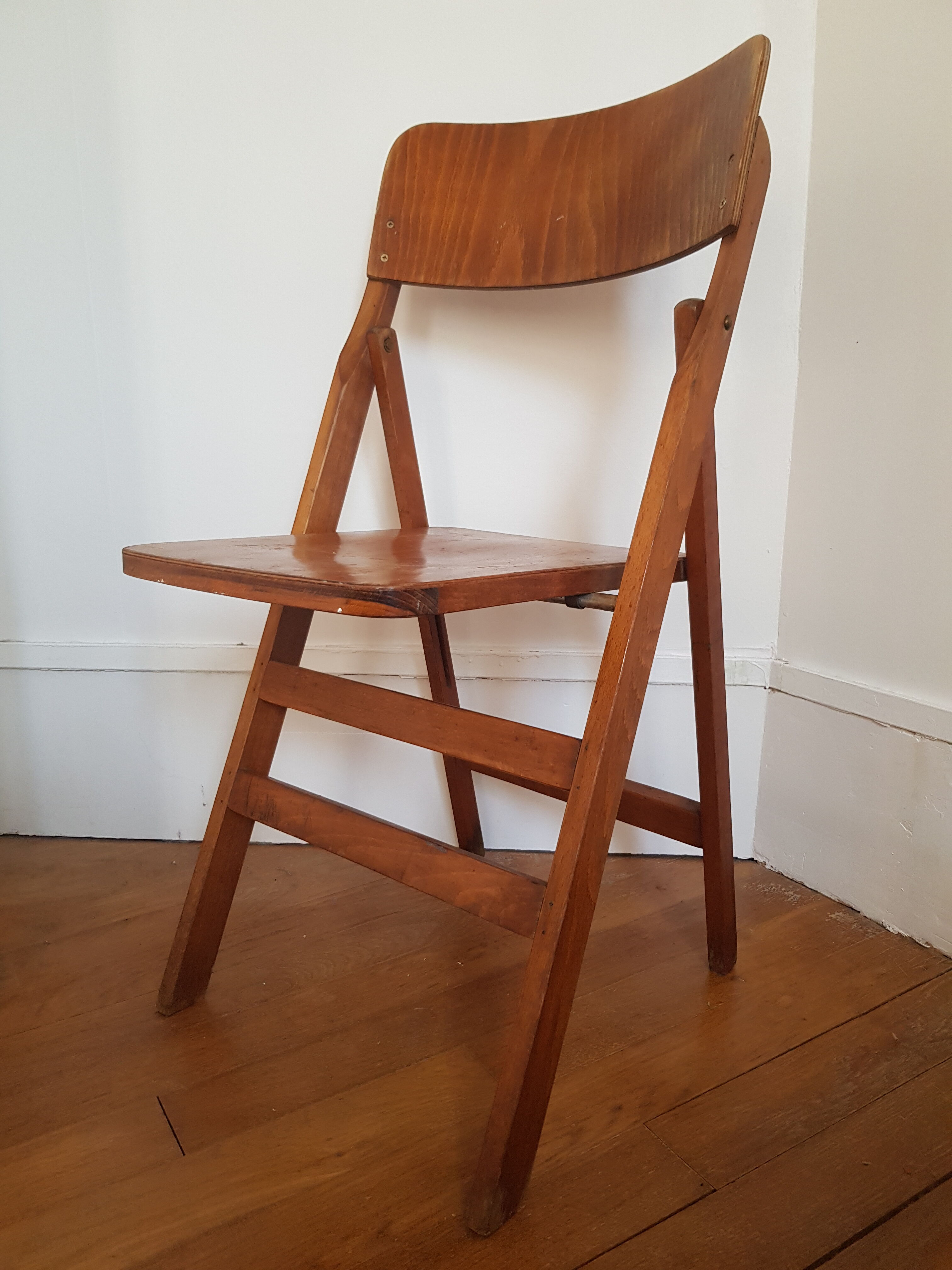 Wooden folding chair 50s