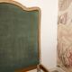Large headboard, Louis XV style, clay green and wood