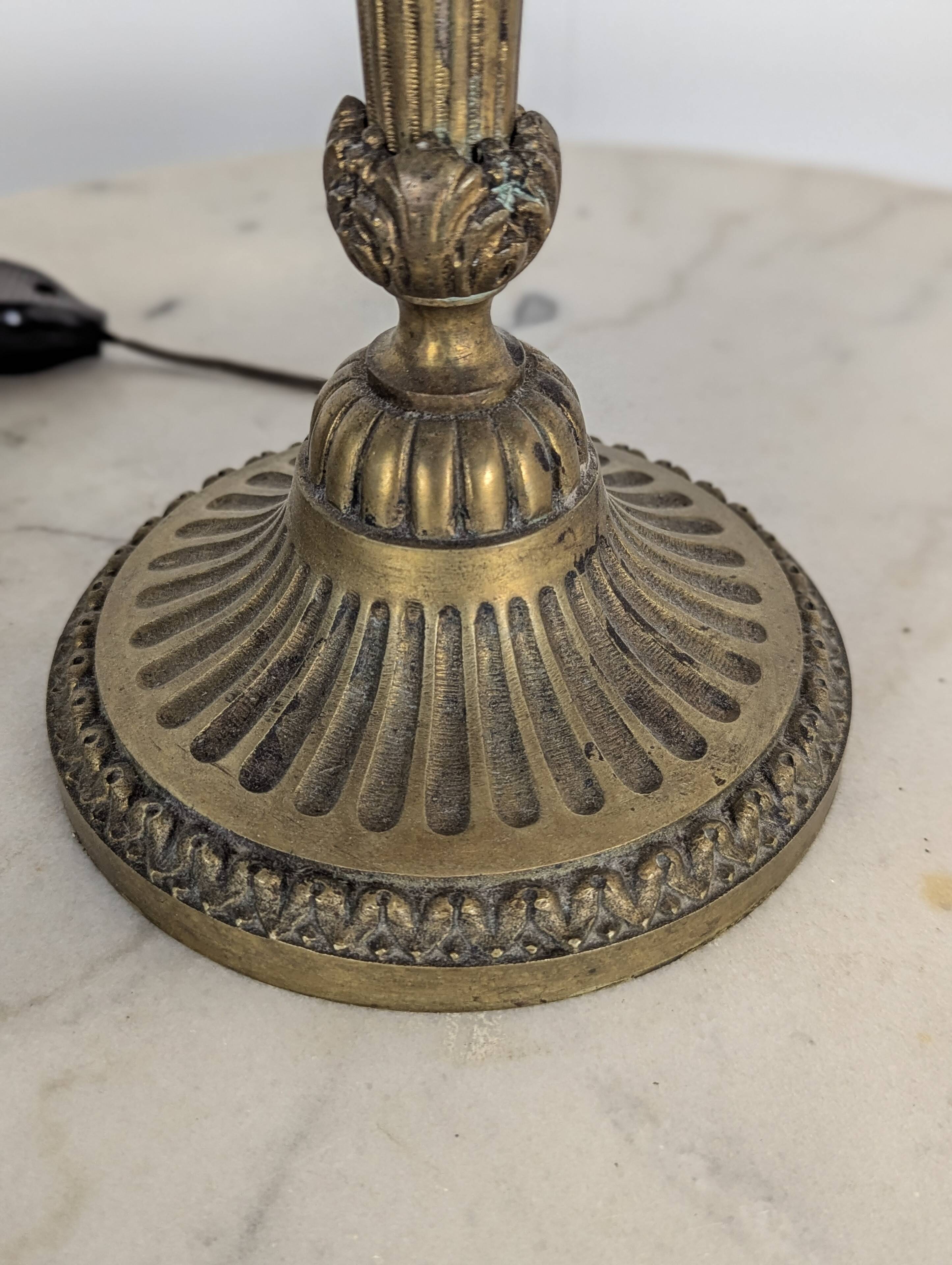 Neo-classical brass lamp