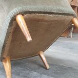 Paire de fauteuils velours anciens