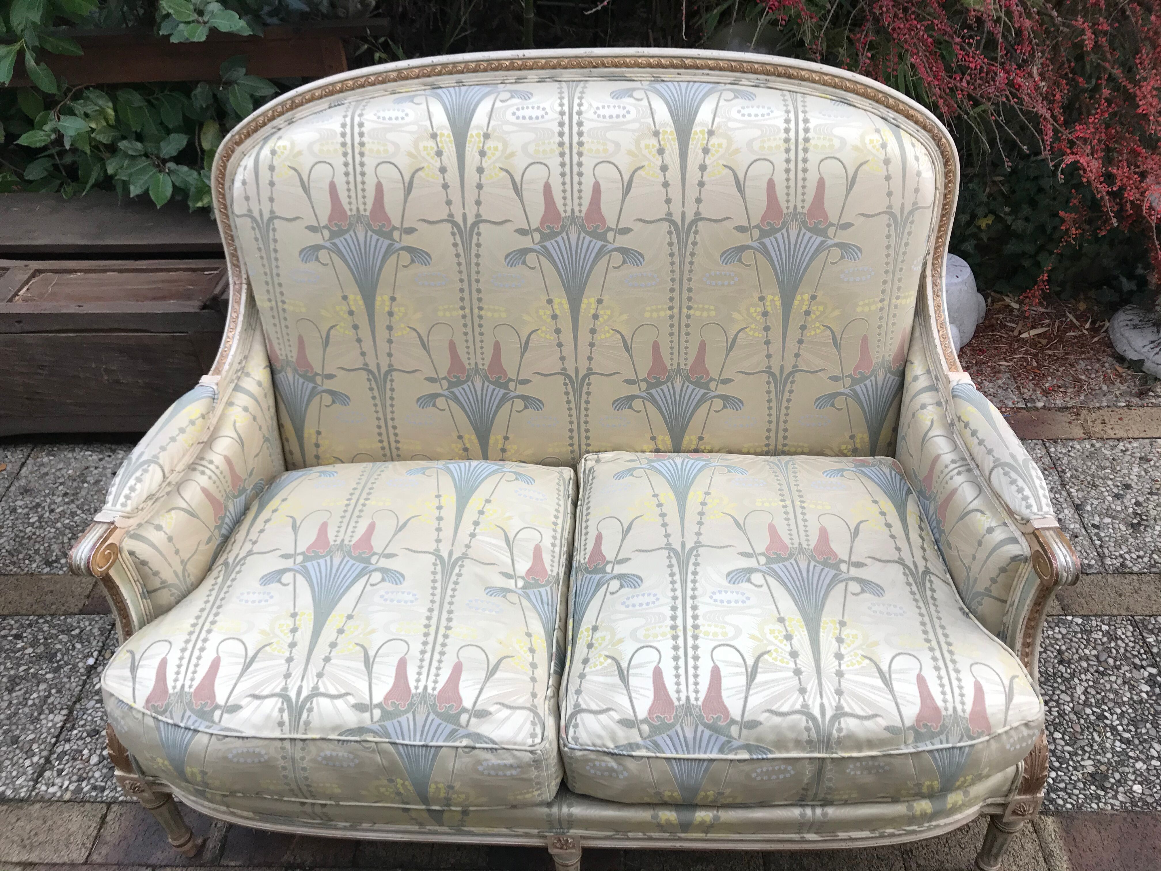 Louis XVI-style two-seater sofa