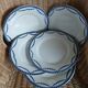 12 antique ironstone dinner plates