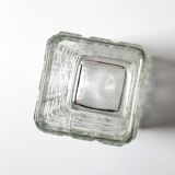 Vintage Clear Pressed Glass Vase Taalari by Tamara Aladin / Finland / 1969