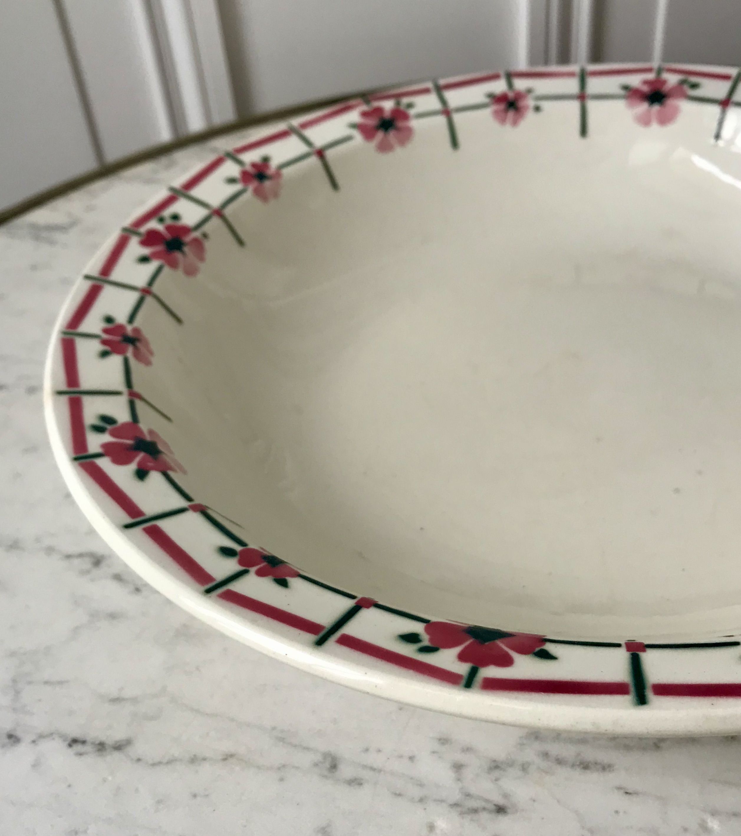 Salad bowl St Amand Céranord model Monique years 30-40