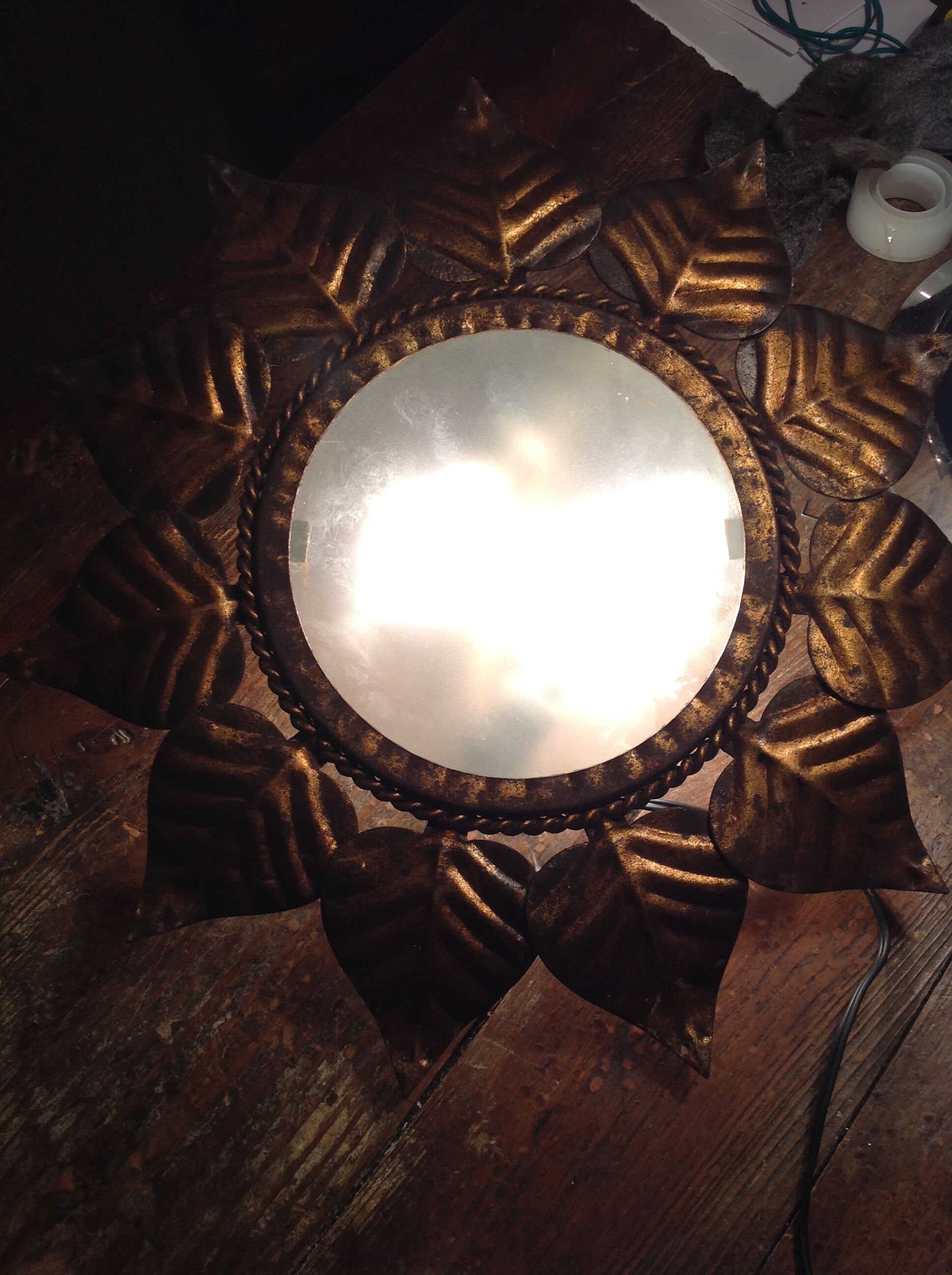 Vintage sun wall lamp