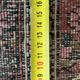 Antique handmade Hamadan Persian rug, ivory medallion on dark background 148x103.