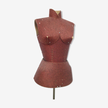 Former cardboard sewing mannequin dressed felt 1940