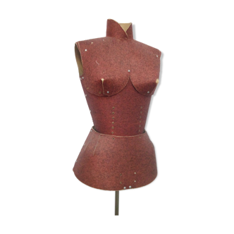 Former cardboard sewing mannequin dressed felt 1940