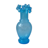 Blue vase with collar