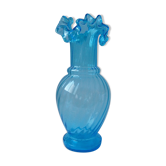 Blue vase with collar