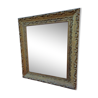 Mirror Wood and gilded Stuk