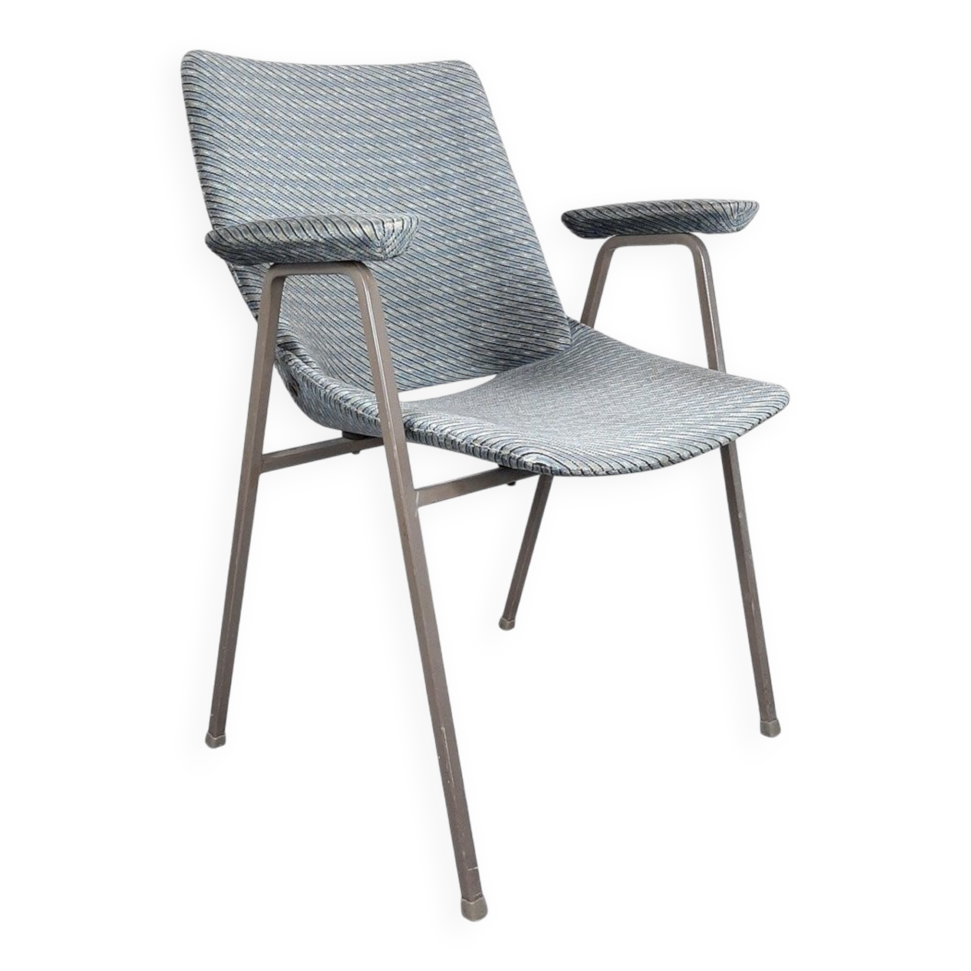 Mid-century plywood and textile office chair by Niko Kralj for Stol Kamnik, 1970s.