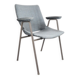 Mid-century plywood and textile office chair by Niko Kralj for Stol Kamnik, 1970s.