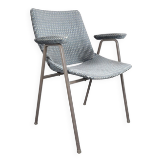 Mid-century plywood and textile office chair by Niko Kralj for Stol Kamnik, 1970s.