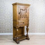 19th Century Rustic Oak Cabinet, 1890s