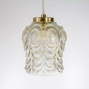Jugošik (Yugochic) vintage crystal clear pendant lamp