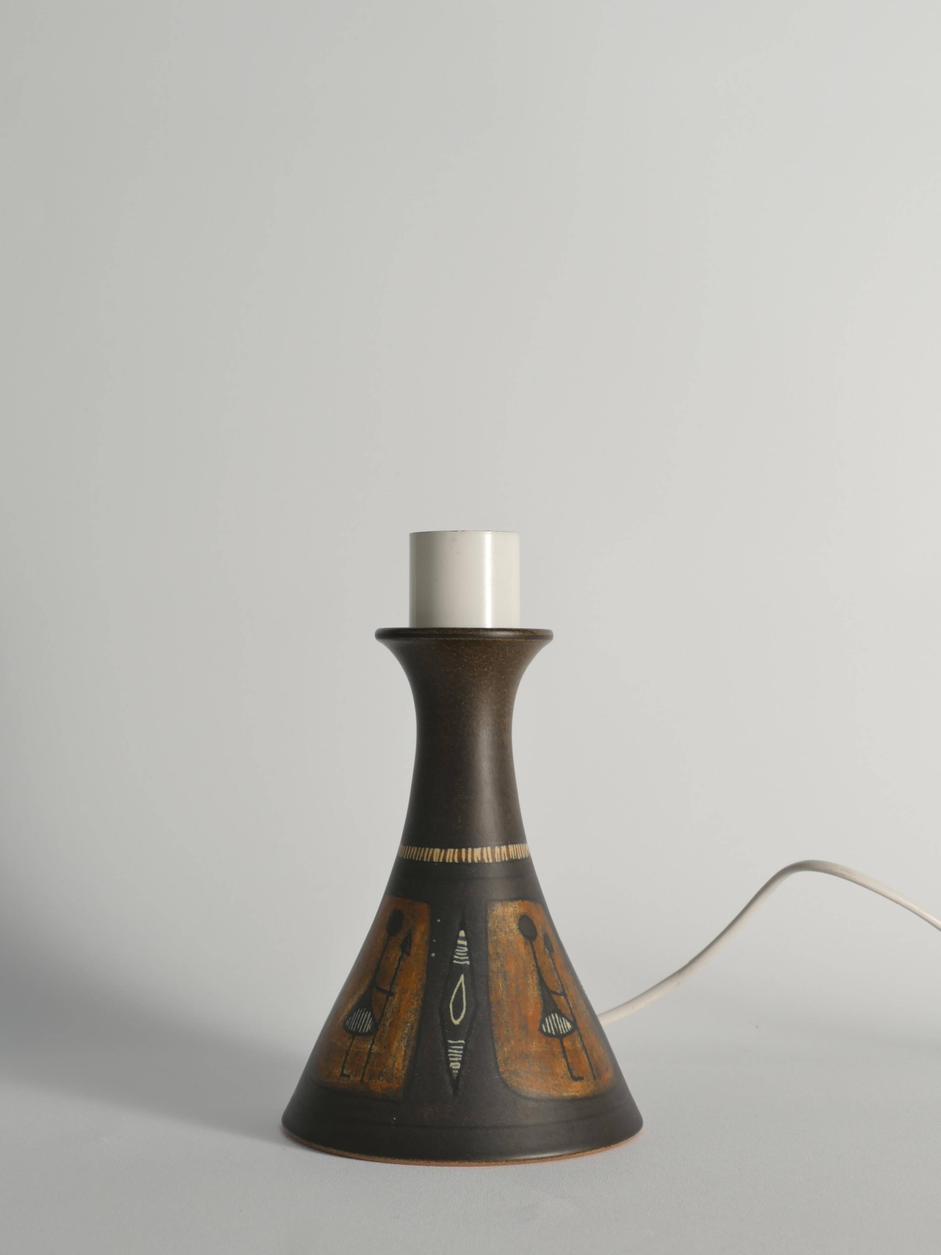 Unique Scandinavian Modern Ceramic Table Lamp by Munk, Sweden