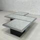 Trio of square and rectangular coffee tables 60s - 70s for Cidue