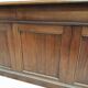 Oak desk with 9 drawers and leather writing pad.