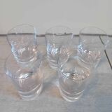 Ensemble de 5 verres à Wisky signés " Sèvres Cristal France"