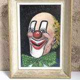 Oil portrait Clown 1979 signed