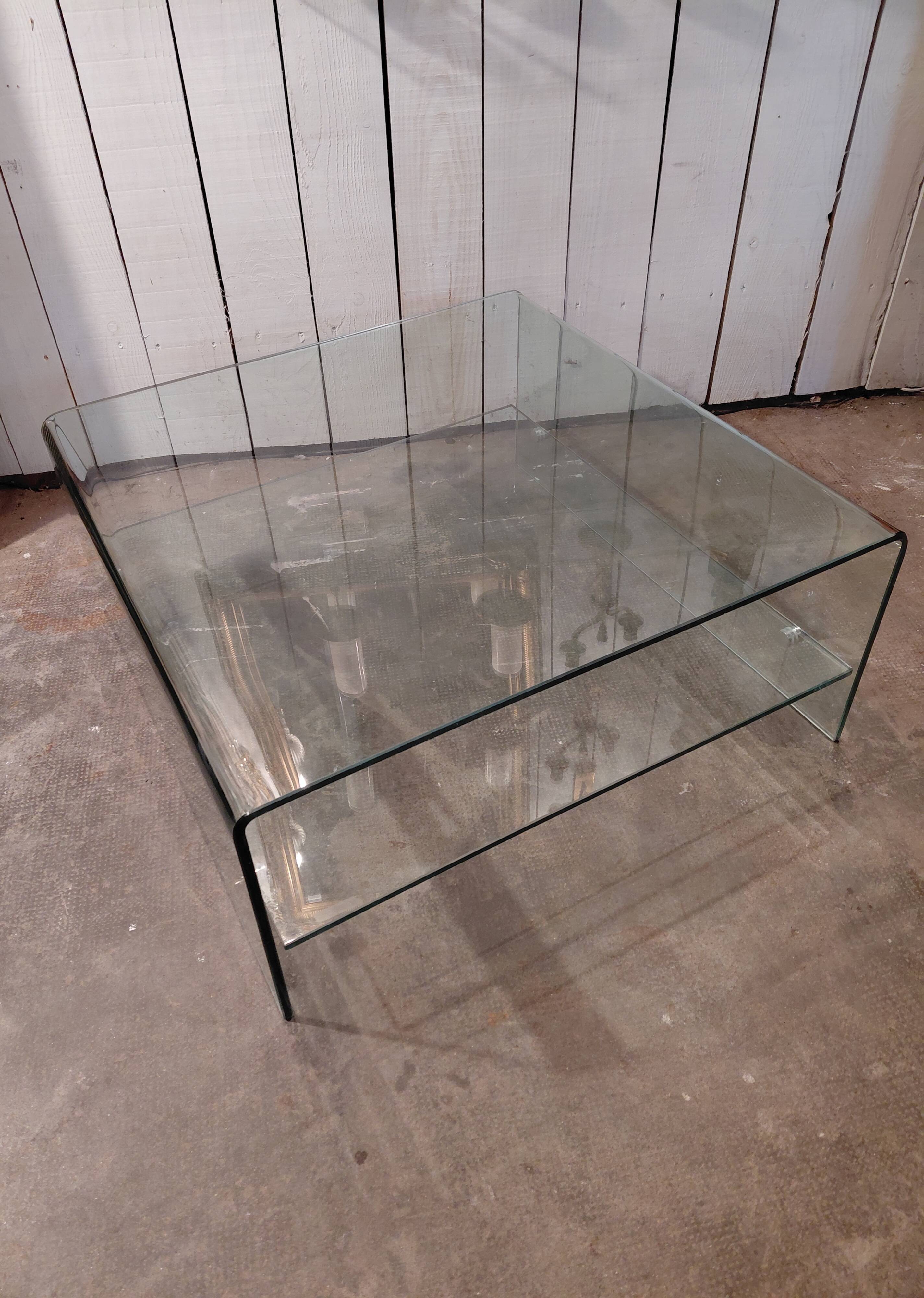 Glass coffee table
