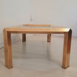 Table basse vintage en laiton
