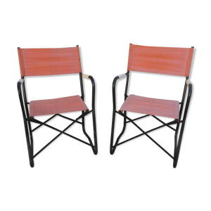 Paire de fauteuils pliants - tissu