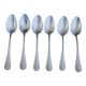 Set of 6 silver-plated metal soup spoons, Plain Plat