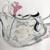 Akiyo owada, untitled, c 1990. original lithograph signed in pencil