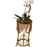 1960s rattan flower holder from France