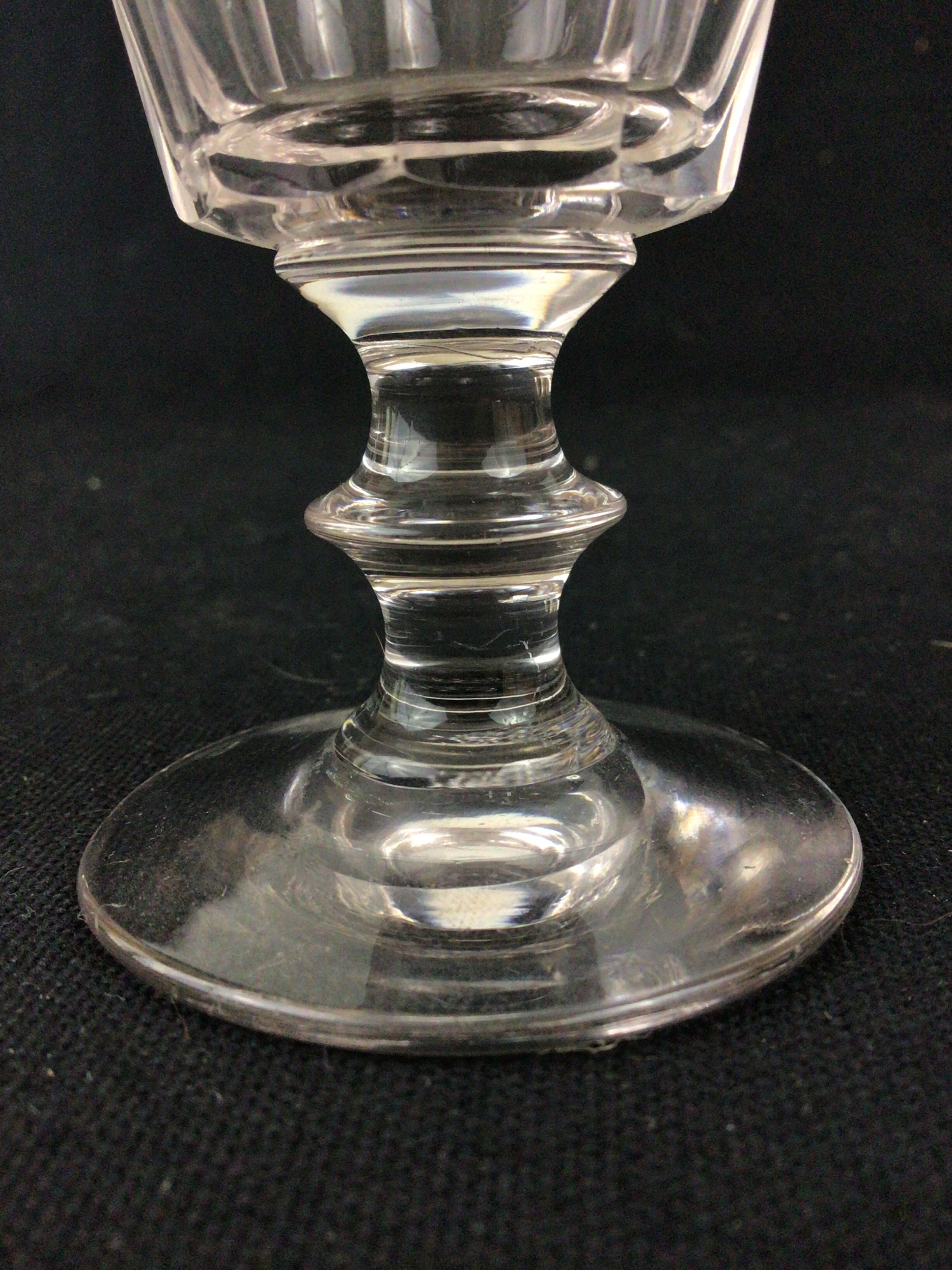 6 crystal glasses of Baccarat Saint Louis XIXeme