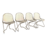 Ensemble de quatre chaises à repas design, Italie 1970