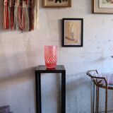 Black pedestal table Pierre Vandel 80s/90s