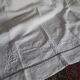 Drap blanc 2 personnes en coton brodé de roses