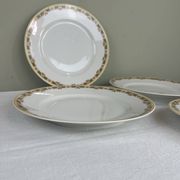 4 Art Deco dinner plates