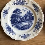 Set of 6 flat plates Sarreguemines