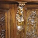 Renaissance two-part walnut sideboard