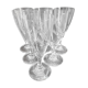 Champagne flutes in cut crystal