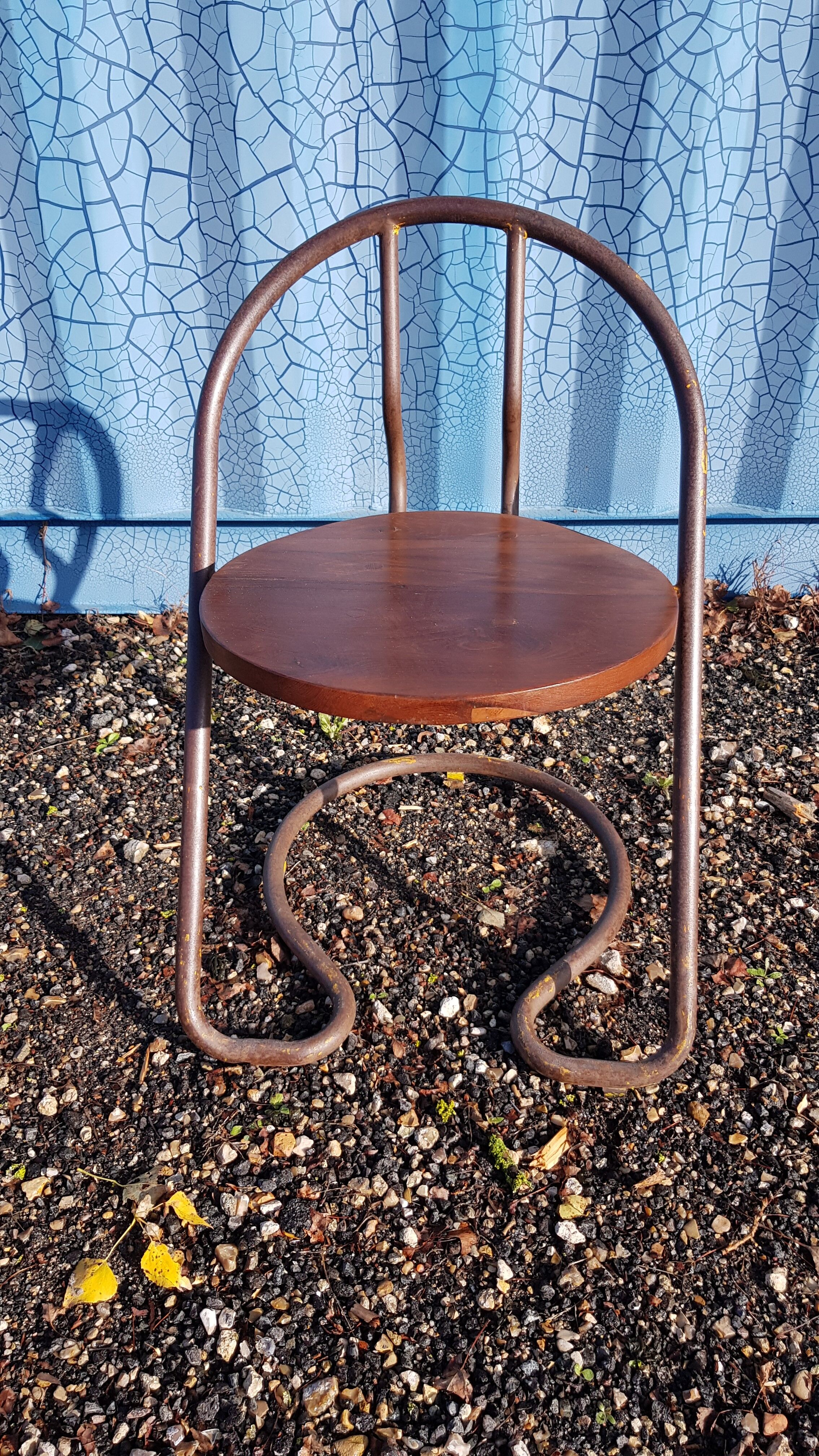 Industrial metal chair
