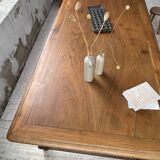 Solid walnut farmhouse castle table 1900 XXL