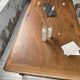 Solid walnut farmhouse castle table 1900 XXL