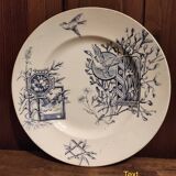 French vintage plate, R. Lafitte, Terre de Fer, Salins