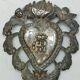 Grand ex voto coeur argent 15 cm antique italien grace reçu