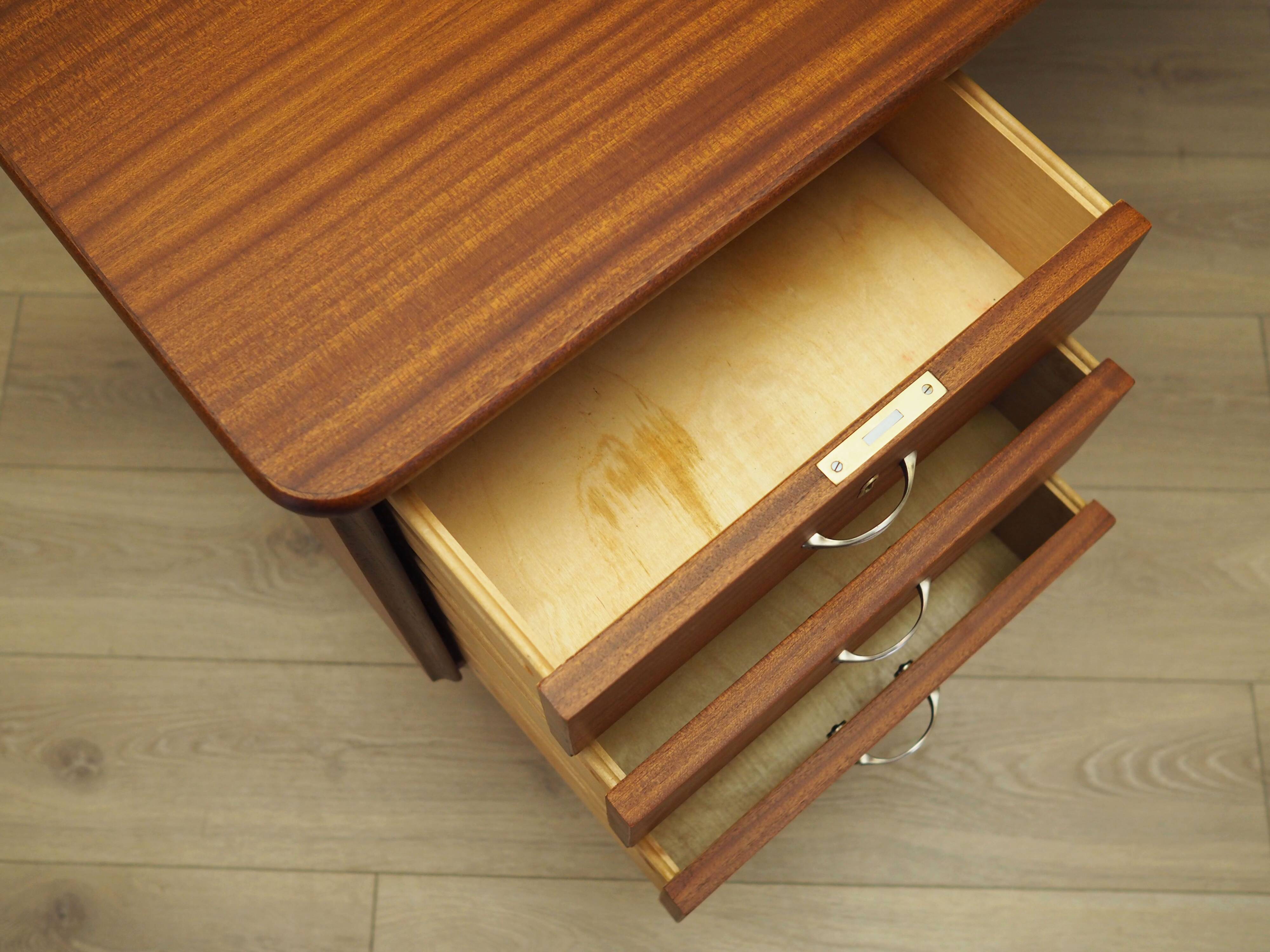 Mahogany desk, Norwegian design, 1960s, production: Sola Møbler