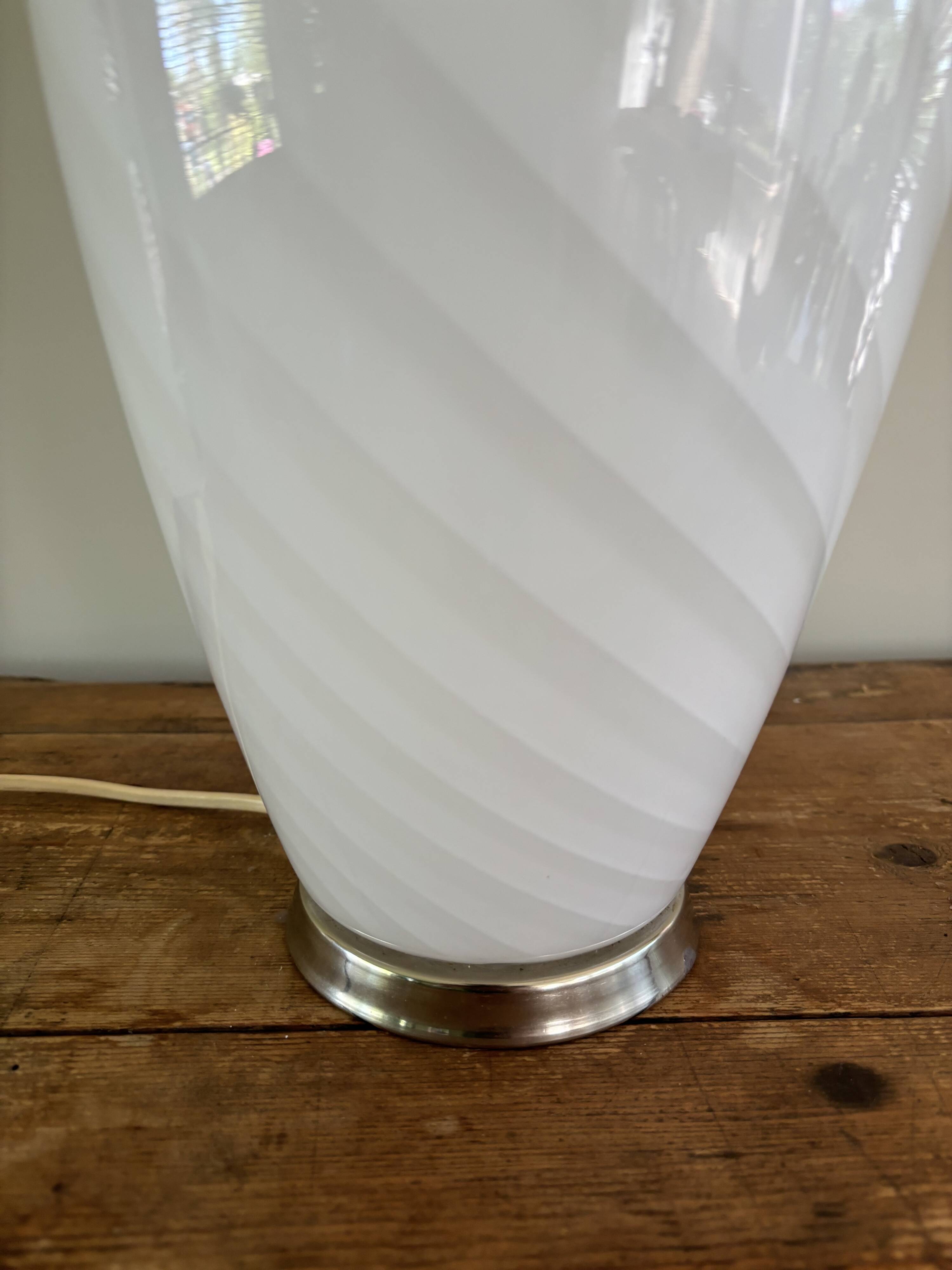 Vintage table lamp Murano glass design
